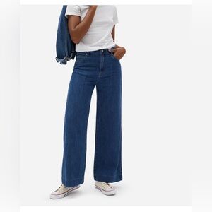 Everlane Women's Blue Flare & Wide Leg Jeans